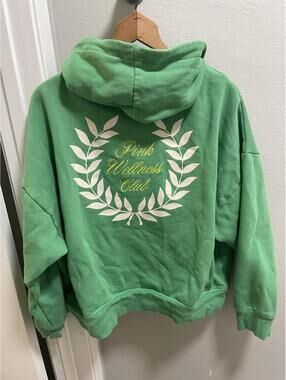 Victoria's Secret PINK Wellness Club Green Zip Up Hoodie